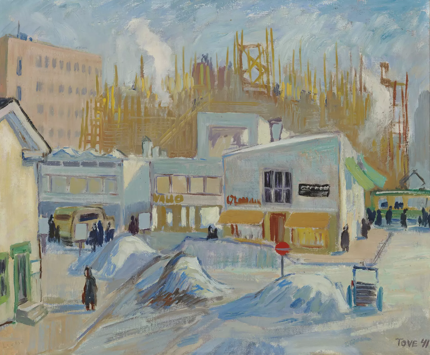 Tove Jansson, Glaspalatset ("Palais de verre"), unofficial translation). Huile sur toiles. Années 1940.