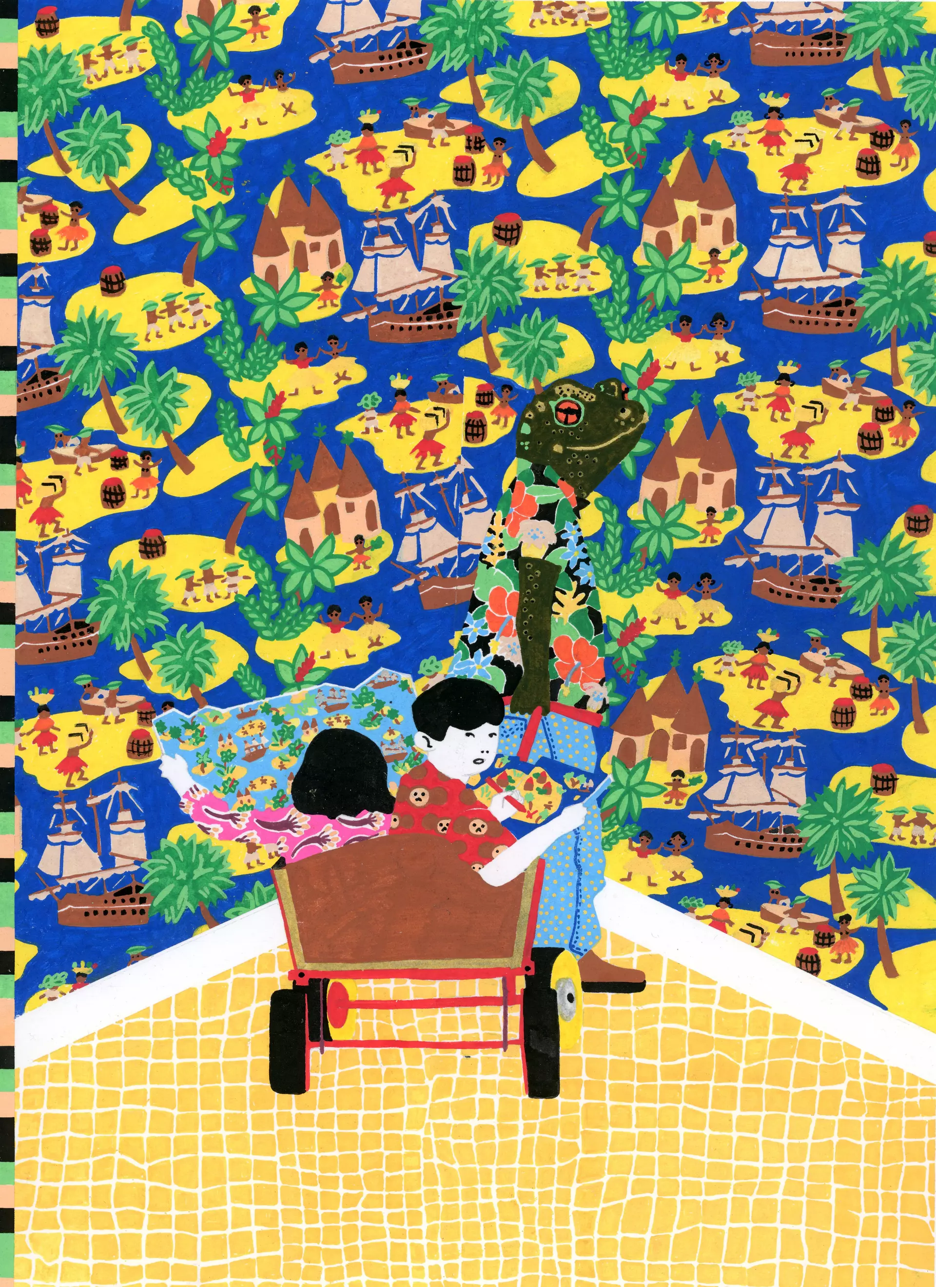 Illustration de Sophie Ung : Where is Tchebourashka?